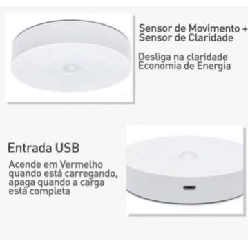 Imagem de Luminárias Lâmpada Led Sem fio com Sensor E recarregável