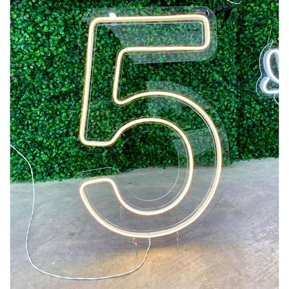 Imagem de Luminoso Numero Neon Led 50 Cm Festa De 0 A 9