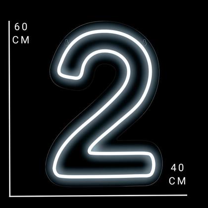 Imagem de Luminoso Numero Neon Led 50 Cm Festa De 0 A 9