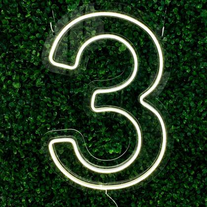 Imagem de Luminoso Numero Neon Led 50 Cm Festa De 0 A 9