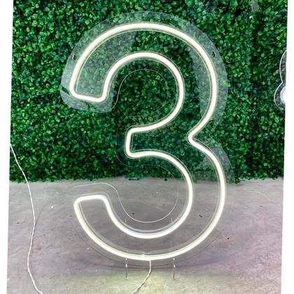 Imagem de Luminoso Numero Neon Led 50 Cm Festa De 0 A 9