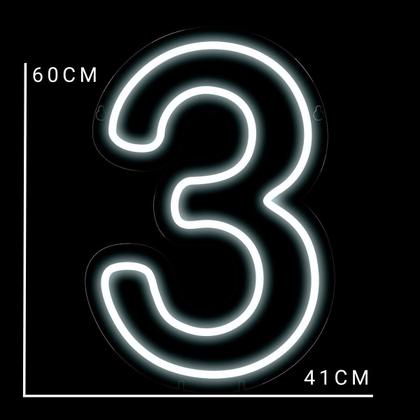 Imagem de Luminoso Numero Neon Led 50 Cm Festa De 0 A 9