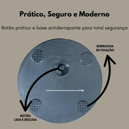 Imagem de Luminy Touch Luminária Abajur Sem Fio Led várias cores Recarregável Dimável USB Premium Metal Escovado Moderno