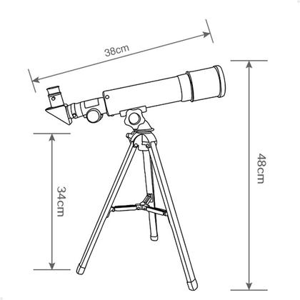 Imagem de Luneta Lunar 360x50 Telescópio Astronômico Lorben Refrator Terrestre F36050 GT6314