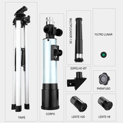 Imagem de Luneta Lunar 360x50 Telescópio Astronômico Lorben Refrator Terrestre F36050 GT6314