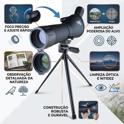 Imagem de Luneta telescópica galáxia tag preta uso astronômico e terrestre