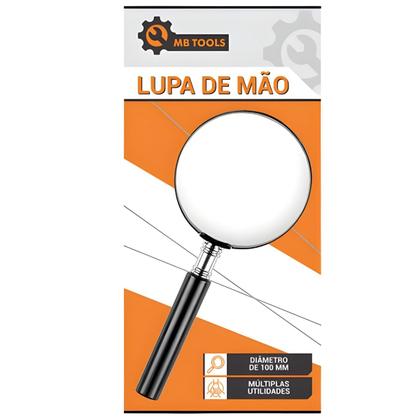 Imagem de Lupa 100mm Aumento Grande 5x Lente Manual Leitura Estetica