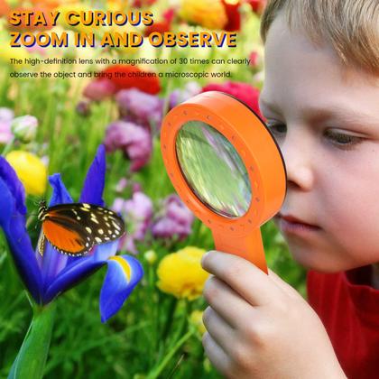 Imagem de Lupa AIXPI 30X com luz 12 LED para leitura de laranja