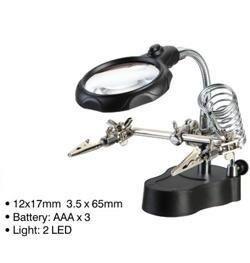 Imagem de Lupa com Suporte e Pinça e Suporte para ferro de soldar DS 126-2