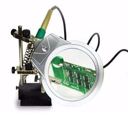 Imagem de Lupa Com Suporte E Pinca Slp-100 Solver