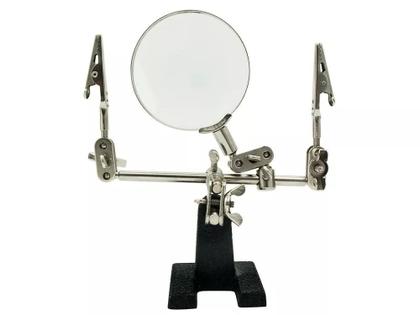 Lupa Com Suporte Garra Pinça Lupa Aumento 3 X Hikari Hl-s10 Imagem de Lupa Com Suporte Garra Pinça Lupa Aumento 3 X Hikari Hl-s10