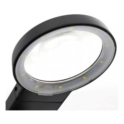 Imagem de Lupa com suporte terceira mão e iluminção em led aumento 2.5d 7.5d
