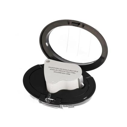 Imagem de Lupa Conta Fio 30x 60x Lente Dupla Com LED Branco Portátil Otimizada 98896