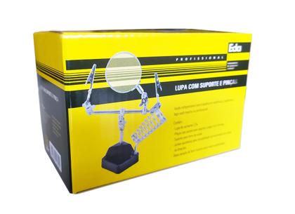 Imagem de Lupa De Aumento Com Suporte E Pinça Para Ferro De Solda