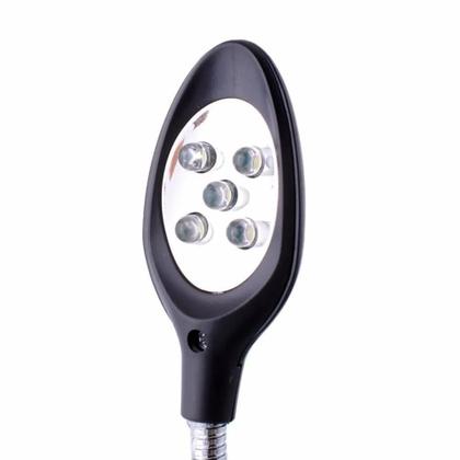 Imagem de Lupa De Bancada Mesa Com Suporte 5 Leds 3 Lentes Garras De Solda 2073