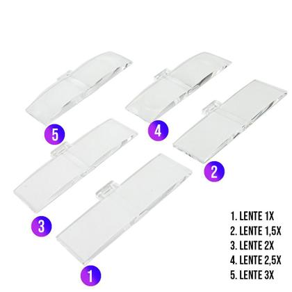 Imagem de Lupa De Cabeça Óculos Profissional 5 Lentes Aumento Luz Led