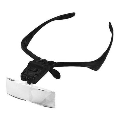 Imagem de Lupa De Cabeça Óculos Profissional 5 Lentes Aumento Luz Led