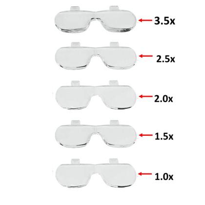 Imagem de Lupa De Cabeça Profissional Iluminação Luz de 2 LEDs Com 5 Lentes de Aumento Resistente 9892C2