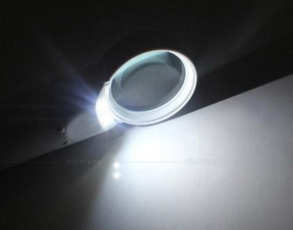 Imagem de Lupa De Mão Com LED Ampliação 8X Optical Lente De Vidro 37mm