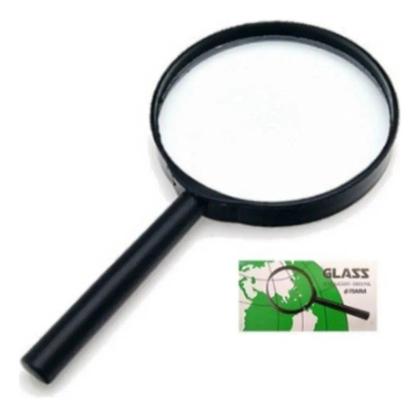 Imagem de Lupa de Mão Portátil 50mm Lente de Vidro Straight Shank