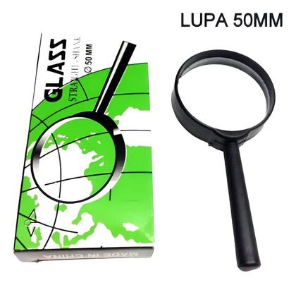 Imagem de Lupa de Mão Portátil 50mm Lente de Vidro Straight Shank