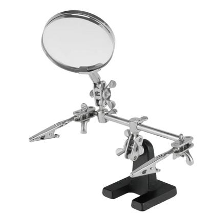 Imagem de Lupa De Mesa Com Suporte Garras Ferro Articulável 60mm