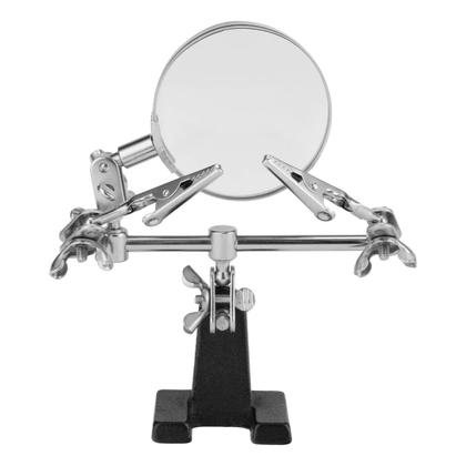 Imagem de Lupa De Mesa Com Suporte Garras Ferro Articulável 60mm
