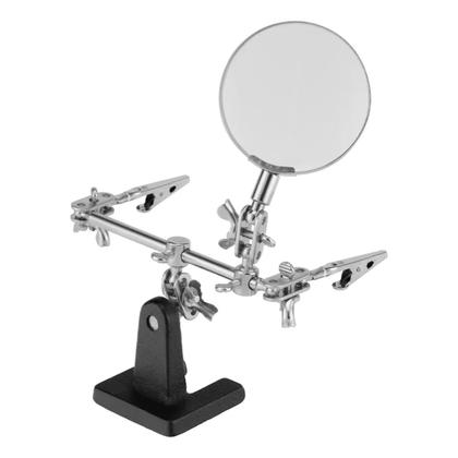 Imagem de Lupa De Mesa Com Suporte Garras Ferro Articulável 60mm