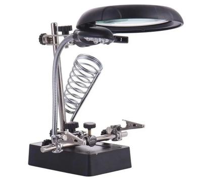 Imagem de Lupa de mesa e bancada com luminária e clip - fd-005