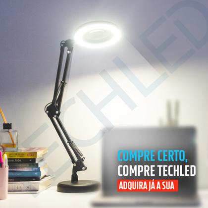 Imagem de Lupa Estetica Articulada Profissional Abajur Luminaria de Mesa para Bancada