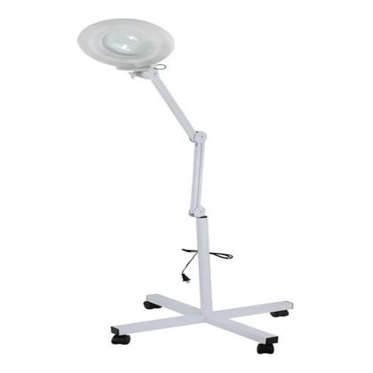 Imagem de Lupa estética luminária com tripé rodinhas 120 leds 10x bivolt branca