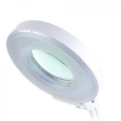 Imagem de Lupa Estetica Luminaria Led Mesa Articulavel Giratorio Vidro Optico 110v