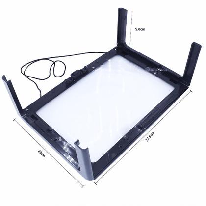 Imagem de Lupa Leitura de Livros e Revistas Para Idosos Estilo Mesa e Pescoço Iluminada Em Acrilico - TH275205C