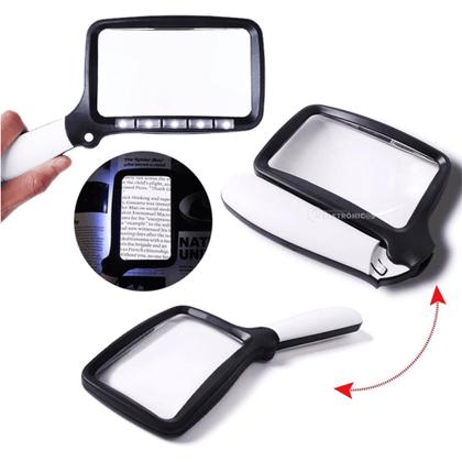 Lupa Retangular Dobrável Zoom Led Fornece Luz Forte Com Alta Definição 10863 - Jiaxi Imagem de Lupa Retangular Dobrável Zoom Led Fornece Luz Forte Com Alta Definição 10863