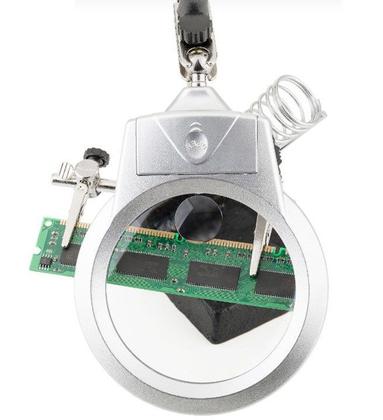 Imagem de Lupa Suporte Ferro de Solda Led Solver SLP-100