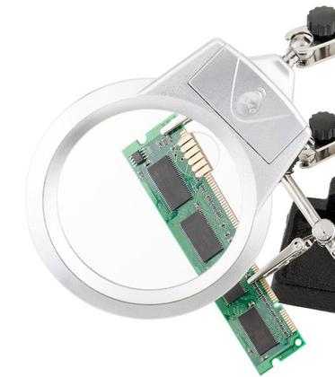 Imagem de Lupa Suporte Ferro de Solda Led Solver SLP-100