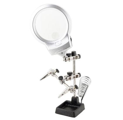Imagem de Lupa Suporte Ferro de Solda Led Solver SLP-100
