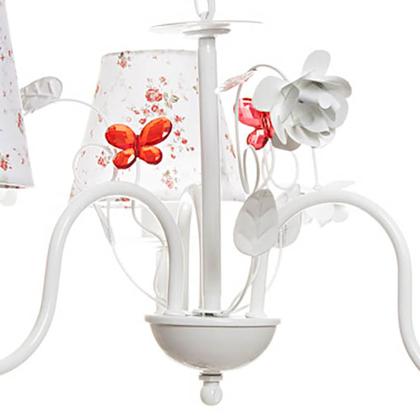 Imagem de Lustre 3L Floral Vermelho Quarto Bebê Infantil Menina