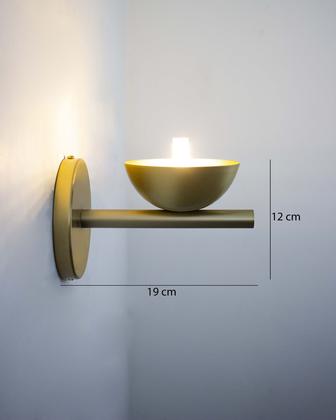 Imagem de Lustre Arandela Meia Bola Dourado 156