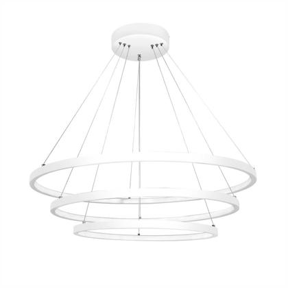 Imagem de Lustre Arcos Pendente Ring 3 Aros Led 105W 6000K - Branco