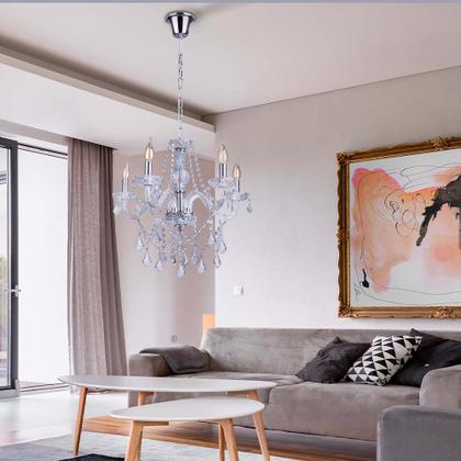 Imagem de Lustre Candelabro de Cristal Legítimo France Nice 5 braços E14