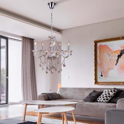 Imagem de Lustre Candelabro de Cristal Legítimo France Nice 6 braços E14