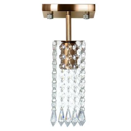Imagem de Lustre Clearcrillic Cristal Acrílico Quadrado New Cobre