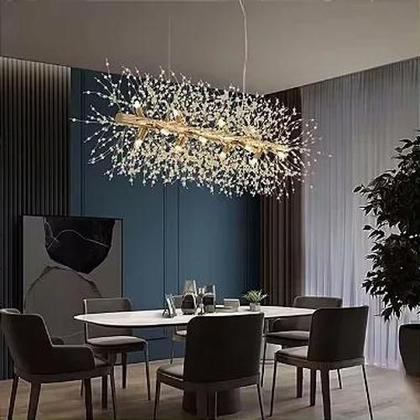 Imagem de Lustre Cristal Elegance Dourado 92Cm