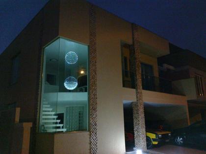 Imagem de Lustre de Cristal Legitimo Globo Duplo 60cm Pé Direito Duplo Vão de Escada Sala Alta G260 Com Lampadas Led