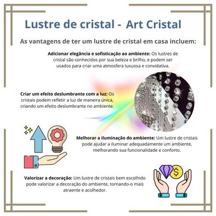 Imagem de Lustre de cristal para sala,vai montado soquete E27.