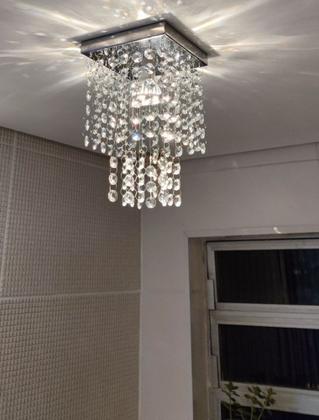 Imagem de Lustre de cristal para sala,vai montado soquete E27.