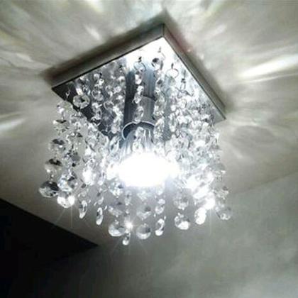 Imagem de Lustre De Cristal Verdadeiro K9 14x14 Cm Sala Quarto ILUSTRE CRISTAIS