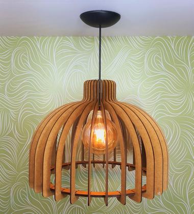 Lustre Grande Sala De Estar Pendente Rústico Decorativo 40cm - Fábrica de Utilidades Imagem de Lustre Grande Sala De Estar Pendente Rústico Decorativo 40cm