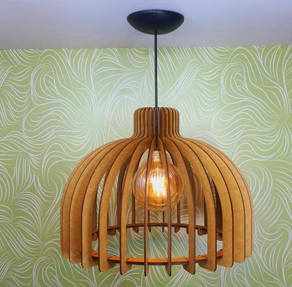 Lustre Grande Sala De Estar Pendente Rústico Decorativo 40cm - Fábrica de Utilidades Imagem de Lustre Grande Sala De Estar Pendente Rústico Decorativo 40cm